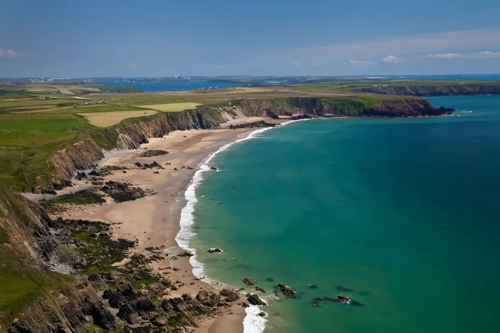 Marloes sands, snow white and the huntsman.